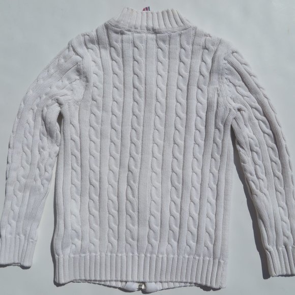 L.L.Bean Sweater 6X-7 cardigan full zip Girls Boys Kids 100% Cotton ll bean - Picture 11 of 12